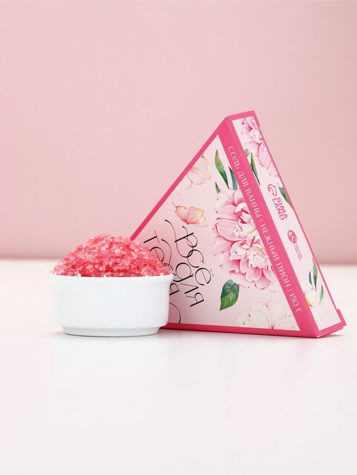 Соль для ванны, аромат нежный пион, 150 г, Чистое счастье