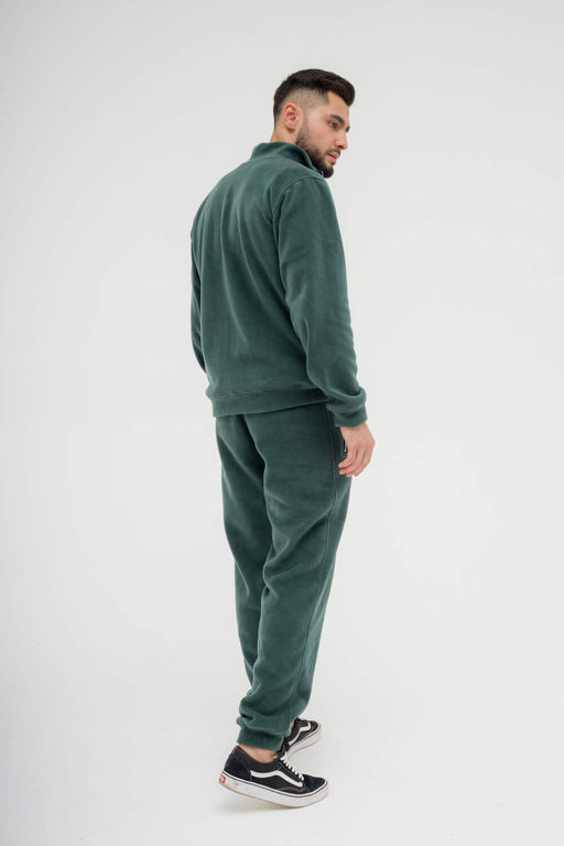 517 Костюм мужской на молнии, флис, темно-зеленый - Knitka wear фото 7