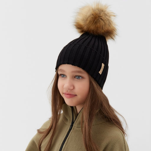 Шапка детская MINAKU, размер 52-54, чёрная