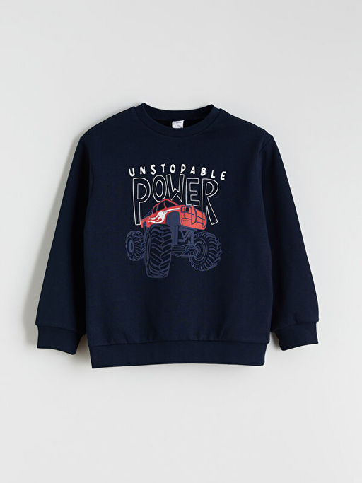 Bask?l? Erkek ?ocuk Sweatshirt ve E?ofman Alt?