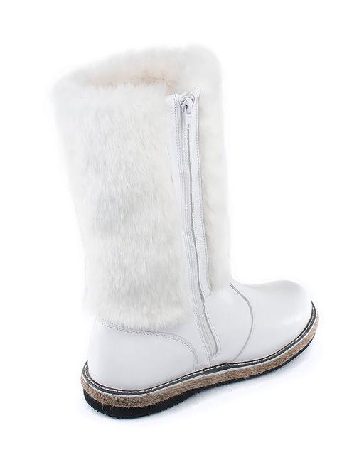 Унты женские на войлочной подошве., Белые.Молния