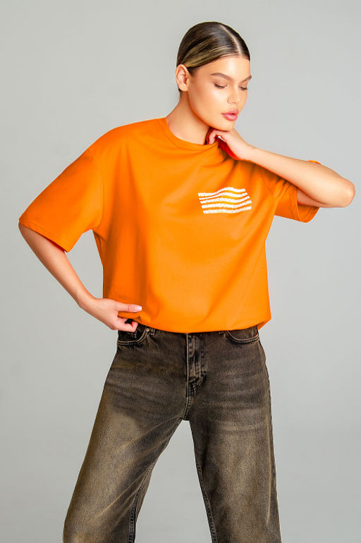 Арт. 3157 Футболка женская 42-48 (4 шт) Цвет:небесный - Калинка фото 47