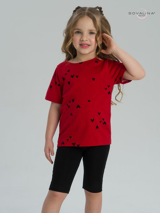 Костюм Актив сердечки на красном-черный - Sovalina фото 8