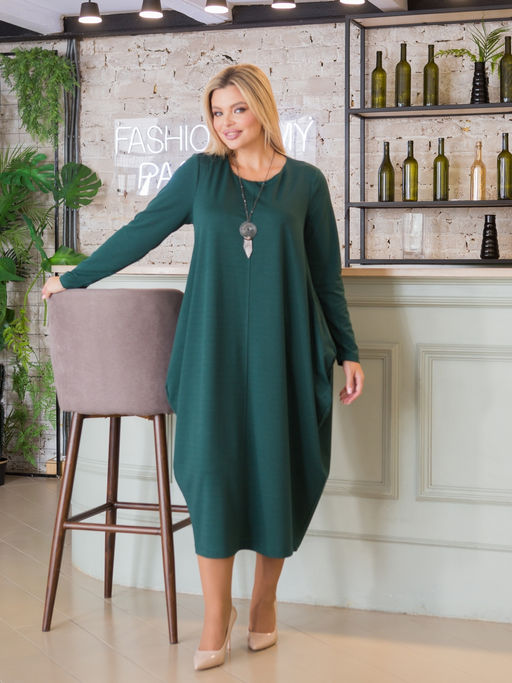 Платье 1371 темно-зеленый - Novita фото 5