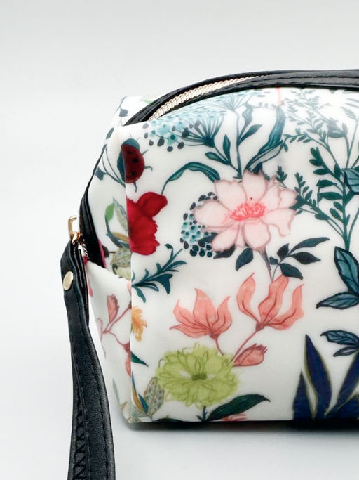 Sunflower Косметичка-пенал женская непромокаемая 1605, разноцветные цветы и травы фото 2