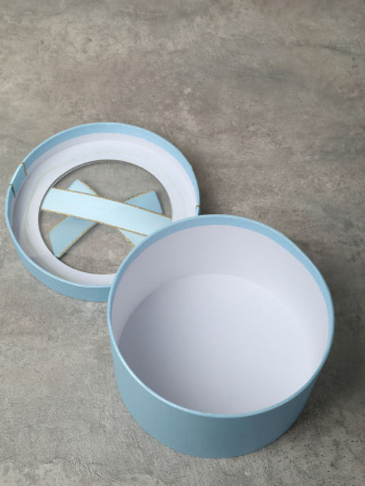 Коробка подарочная 3 штуки 20х20х11 см / 3431-3 /уп 30/голубая - ГалеонТрейд фото 4