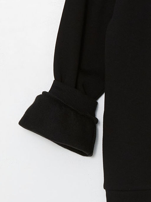 Bisiklet Yaka K?z ?ocuk Kal?n Sweatshirt