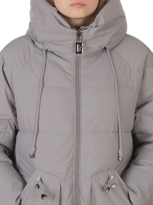 6615 GRAY Пальто зимнее женское (200 гр. холлофайбер)