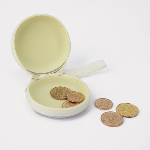 Футляр для монет/наушников на молнии, цвет белый - Simaland фото 3