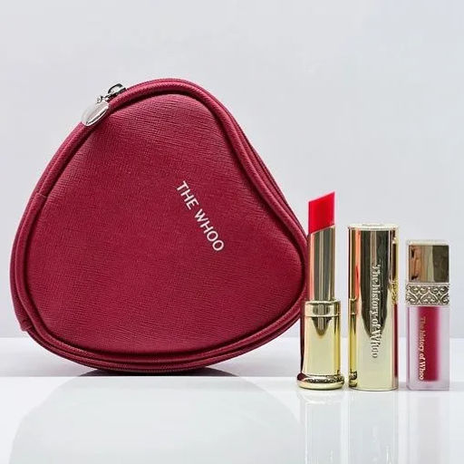 Помада и бальзам для губ в косметичке THE HISTORY OF WHOO Gongjinhyang:Mi Glow Lip Balm Red Set, #45 Royal Red 2.1g+Balm Red 3.3g