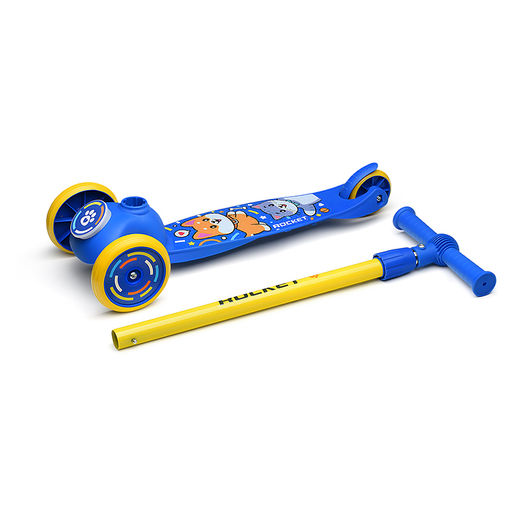 Самокат трёхколёсный ROCKET колёса PVC, цвет сине-жёлтый