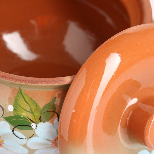 Жаровня Кунгурская керамика, 2 л, с ручками, зелёная