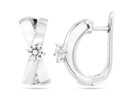 Серьги из серебра керамика, МКВА075Б