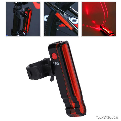 Фонарь задний интеллектуальный COMIRON GUARD корпус: ABS; LD режим; свет LED 150lm; аккум 500 mAh, USB, влагозащита IPX5. /уп50/ - Галеонтрейд фото 2