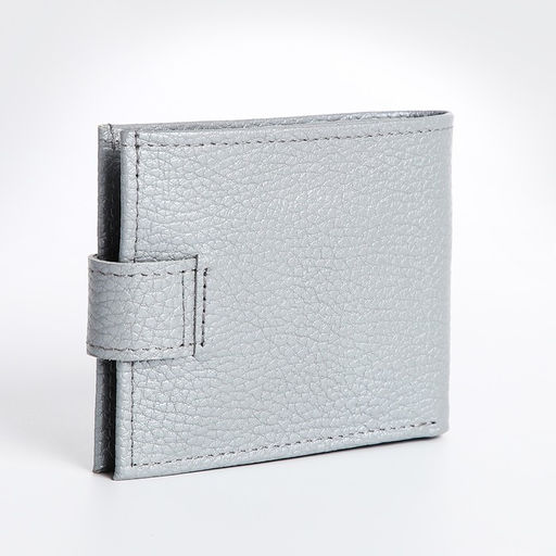 Кошелёк на кнопке, TEXTURA, цвет серый  фото 2