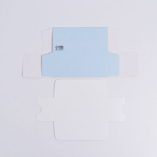 Цена за 5 шт. Коробка для макарун, кондитерская упаковка, «Голубая», 5.5 х 12 х 5.5 см