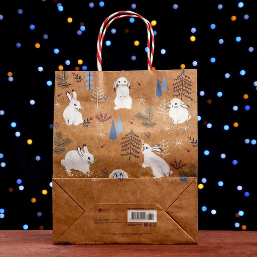 Пакет подарочный Заяц 26 х 32 х 12 см - Simaland фото 2