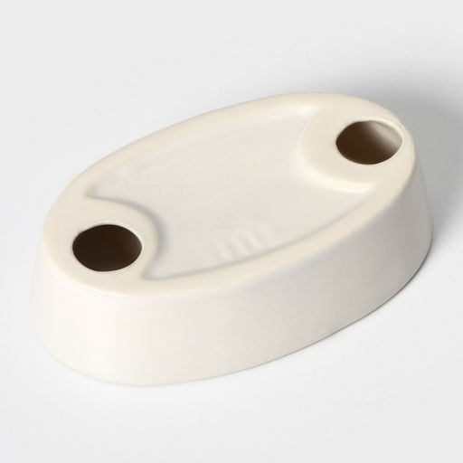 Аксессуары для ванной Доляна Изящный барельеф, 4 предмета, дозатор 250 мл, мыльница, 2 стакана, белые  фото 8