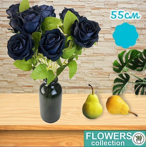 Роза черная одиночная 55см - Zebo фото 5