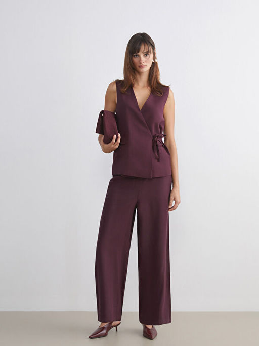 Kruvaze Yaka Kad?n Klasik Yelek