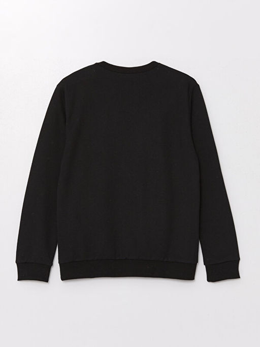 Bisiklet Yaka Bask?l? Uzun Kollu Erkek ?ocuk Sweatshirt - Waikiki фото 2