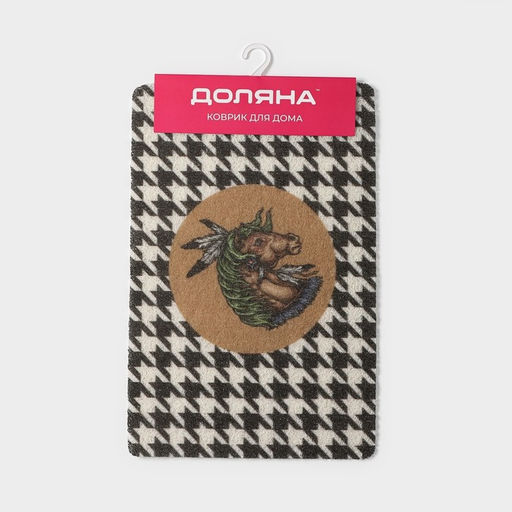 Коврик придверный Доляна «Айдахо», 38×58 см, бежевый