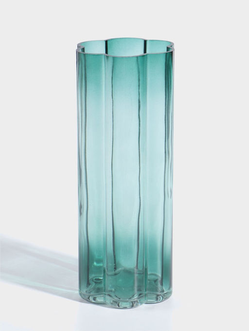 Ваза стекло настольная "Клэй" классик, 25х10 см, зелёный