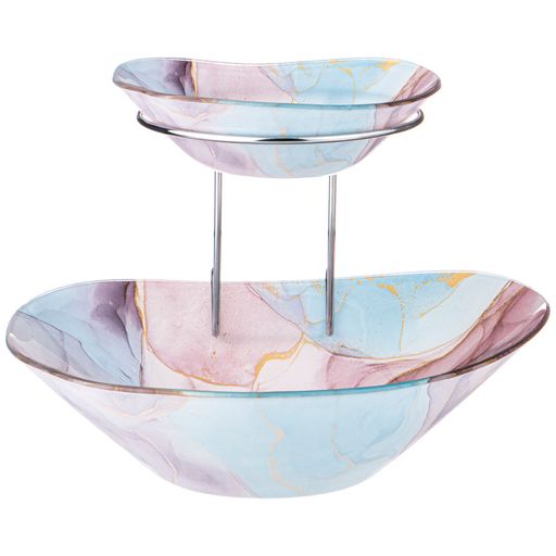 САЛАТНИК ДЛЯ СЕРВИРОВКИ ДВОЙНОЙ 15*13 И 25*22 СМ H=18 CM КОЛЛЕКЦИЯ MARBLE - Lefard фото 4