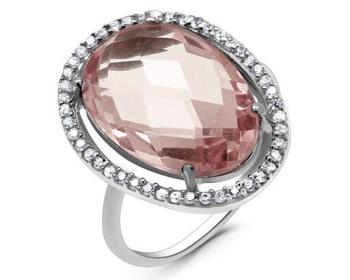 Кольцо из серебра морганит, Роскошь