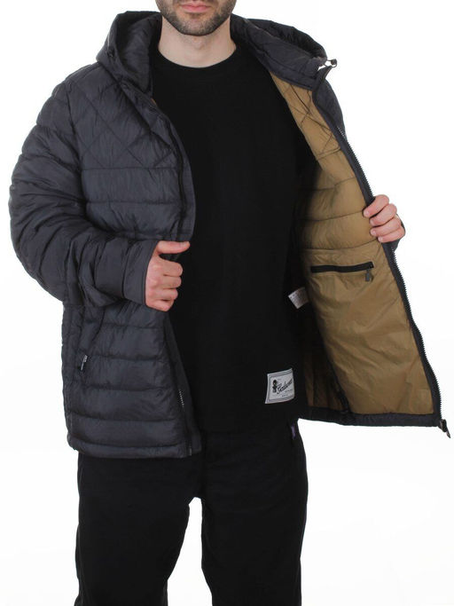D82044 DK. GRAY Куртка мужская демисезонная (100 гр. холлофайбер)