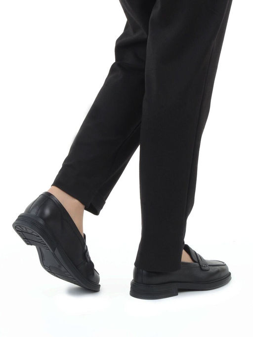 03-DYL144-1 BLACK Лоферы женские (натуральная кожа)