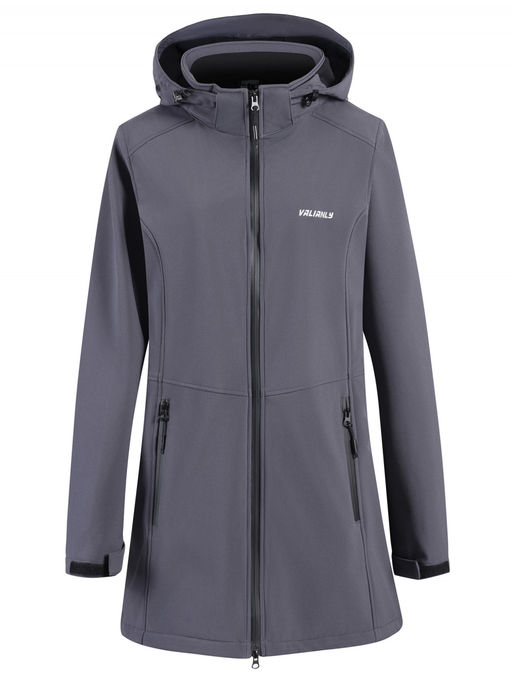 Парка спортивная женская с капюшоном softshell темно-серого цвета 9568TC - Mtforce фото 22