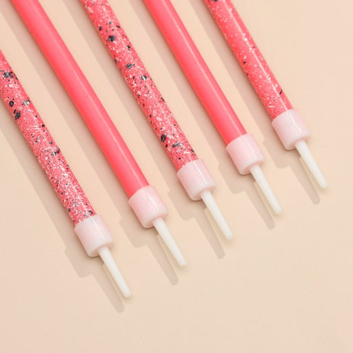 Свечи для торта Блестящая вечеринка, 6 шт., розовые, высокие - Страна карнавалия фото 4