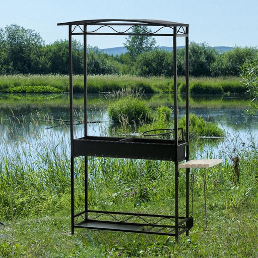 Мангал с крышей Хоттабыч 105 х 60 х 219 см, кочерга, совок, подставка под казан - Simaland фото 5