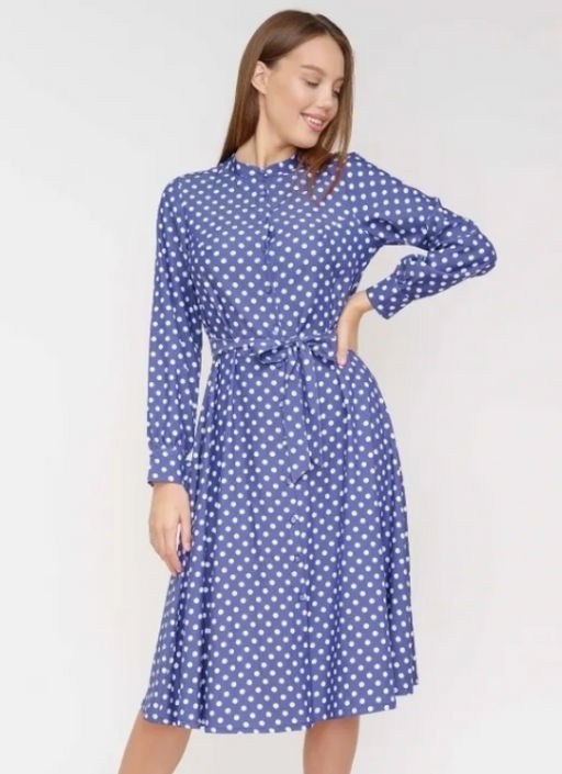 Платье из тонкой джинсовой ткани .арт. 943-1,сине-белое - Binita фото 7