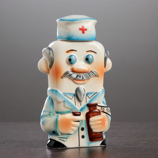 Штоф фарфоровый «Врач», 0.35 л, в упаковке книге