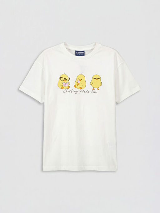 Bask?l? K?z ?ocuk ?ortlu Pijama Tak?m?