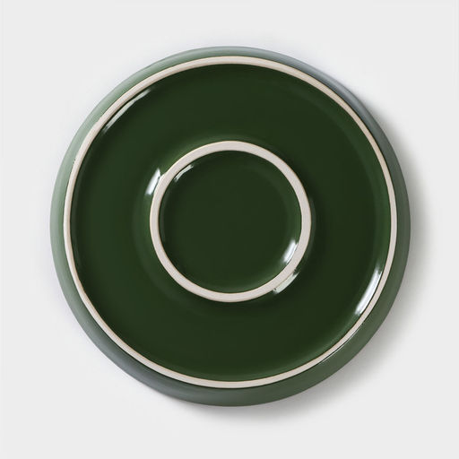 Блюдо фарфоровое Punto verde, d=17.5 см