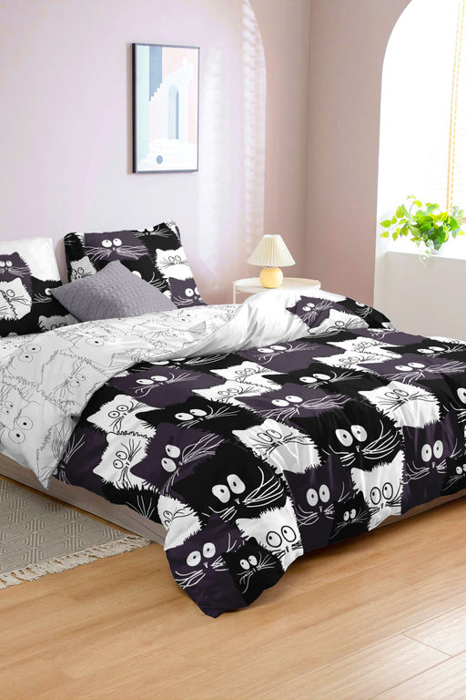 КПБ PAVLine Коты Компания вид 1 бязь 1,5 спл