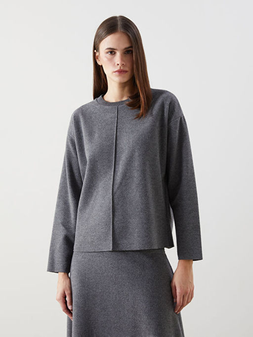 Bisiklet Yaka Kad?n Triko Kazak