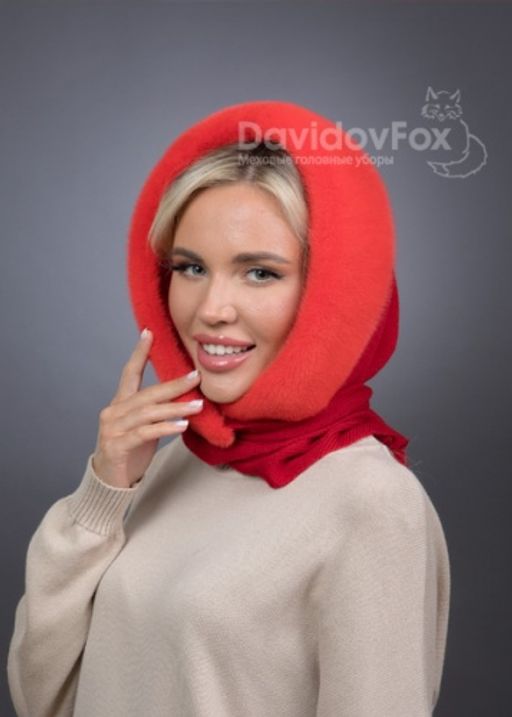 Платок Трикотаж Норка Алая - Davidovfox фото 3