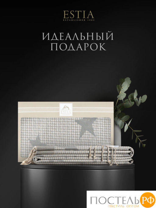 Плед ESTIA СЕЛЕСТЕ св.сер. 60% вискоза, 40% акрил, 120 г/м2  фото 10