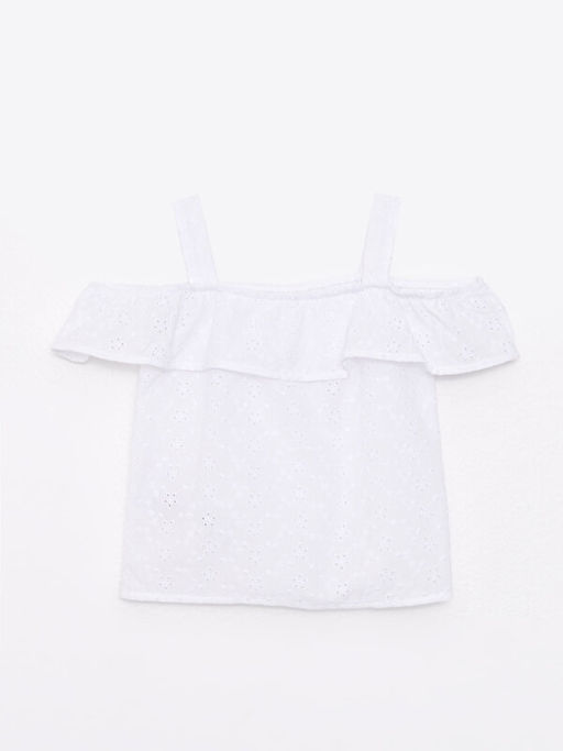 Kare Yaka Ask?l? K?z Bebek Poplin Bluz - Waikiki фото 2