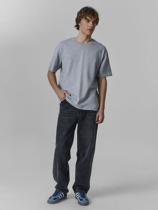 Футболка базовая прямая мужская серая - Mark formelle фото 2