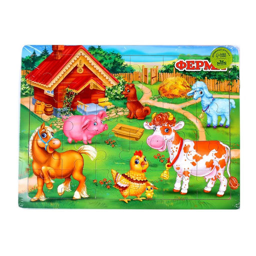 Пазл большой Ферма, 30 элементов - Лесная мастерская фото 5