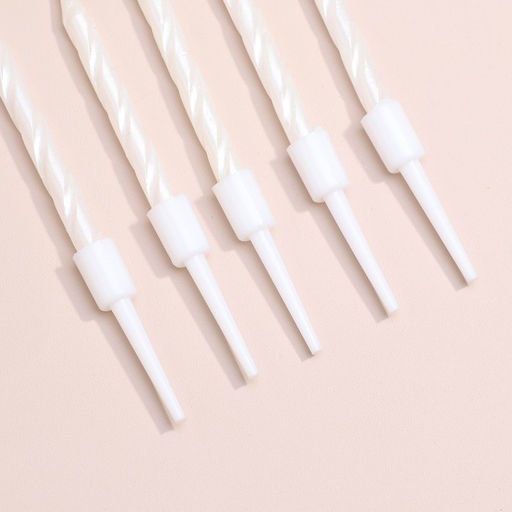 Набор свечи в торт Спираль, 200шт, 5 см, жемчужный - Страна карнавалия фото 3