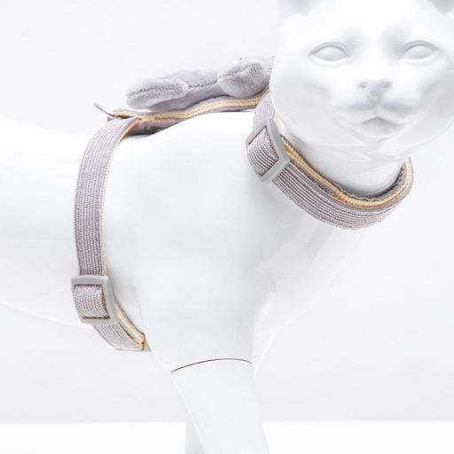 Комплект амуниции с игрушкой, M, поводок 120 х 1,5 см, серый - Пижон фото 2