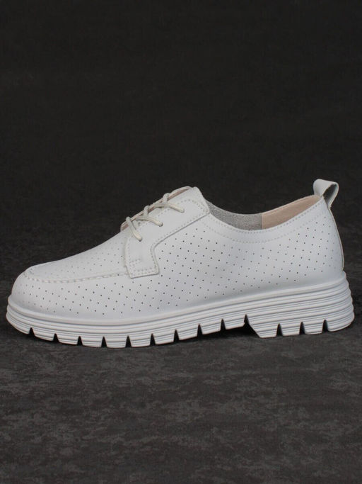 03-PDD161-5 GRAY/LT. BLUE Полуботинки женские (натуральная кожа)