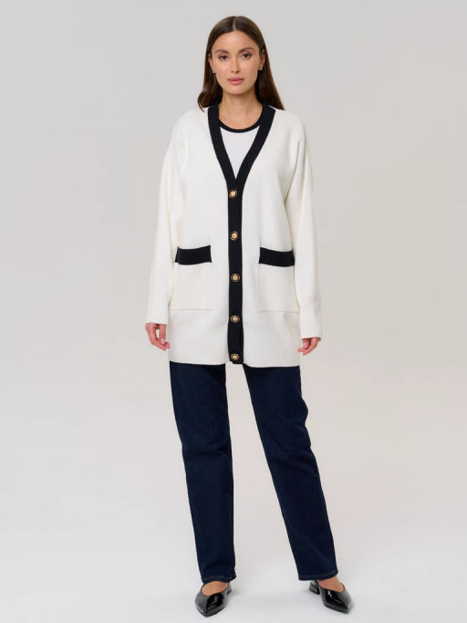 Кардиган женский 12421-54010 white/black
