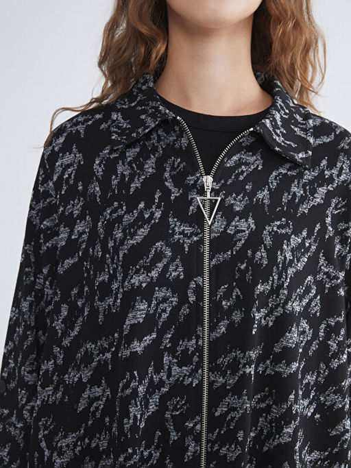 Polo Yaka Desenli Kad?n H?rka